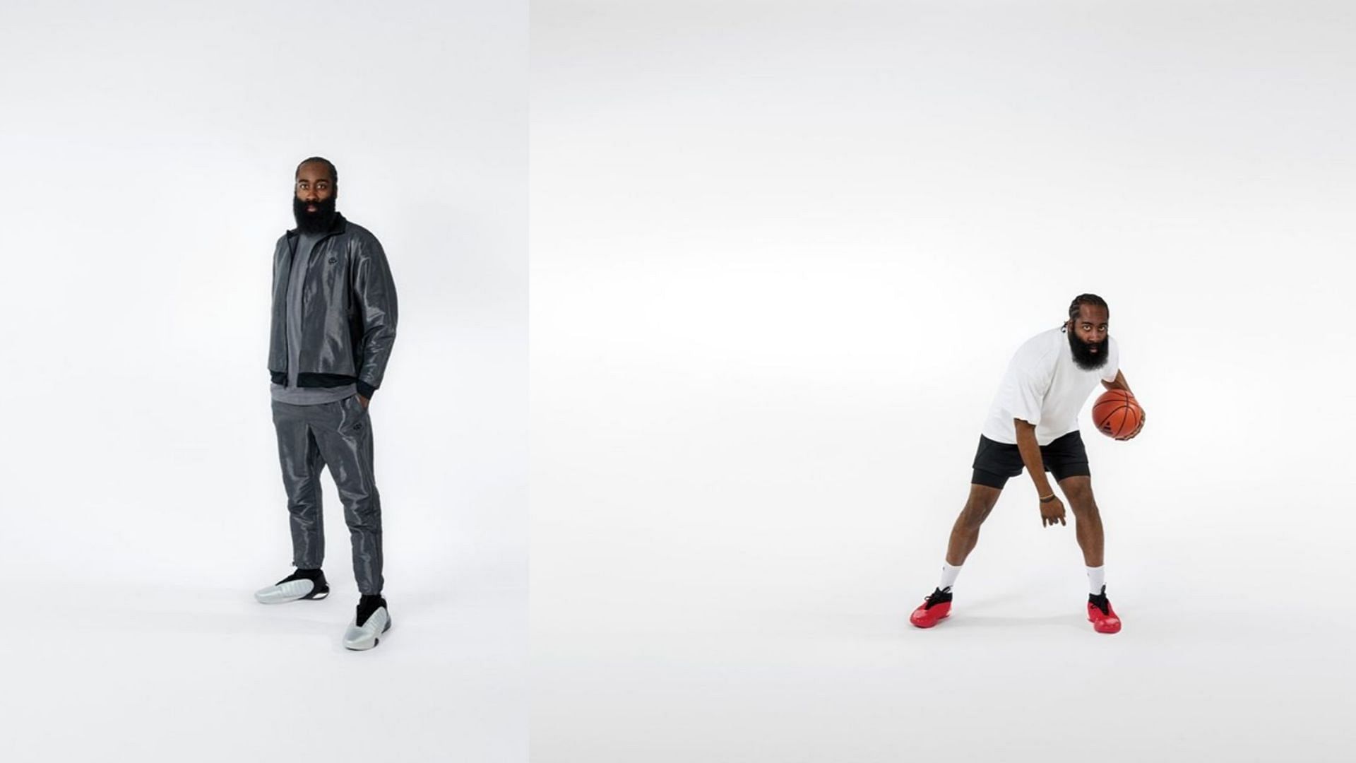 The upcoming Adidas x James Harden Harden Vol. 7 sneakers will be debuted in three &quot;Silver Metallic,&quot; &quot;Better Scarlet,&quot; and &quot;Crew Yellow&quot; makeovers (Image via Adidas)