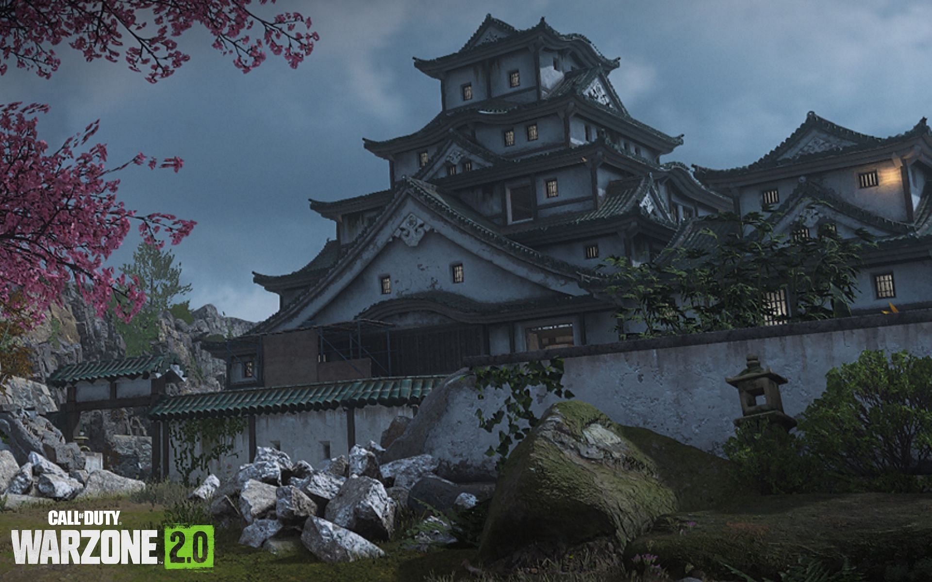 Warzone 2 Ashika Island features Tsuki Castle with multiple loot spots (Image via Sportskeeda)