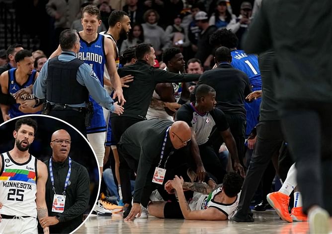 Watch: The exact play which started the Mo Bamba vs Austin Rivers fight at the Orlando Magic vs Minnesota Timberwolves game