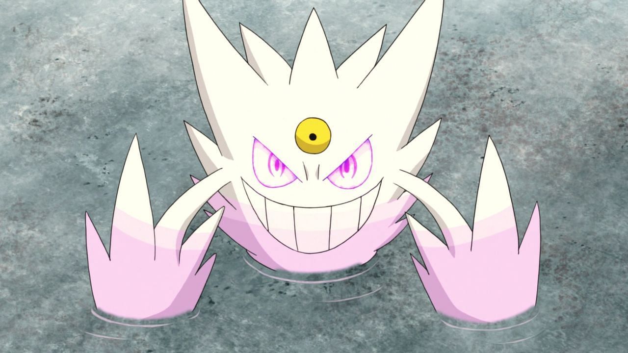Shiny Mega Gengar as it appears in the anime (Image via The Pokemon Company)