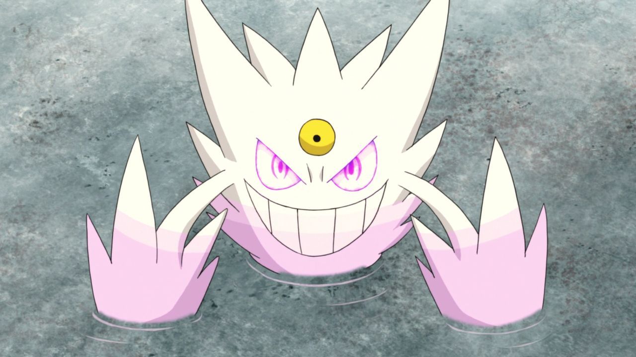 Shiny Mega Gengar as it appears in the anime (Image via The Pokemon Company)