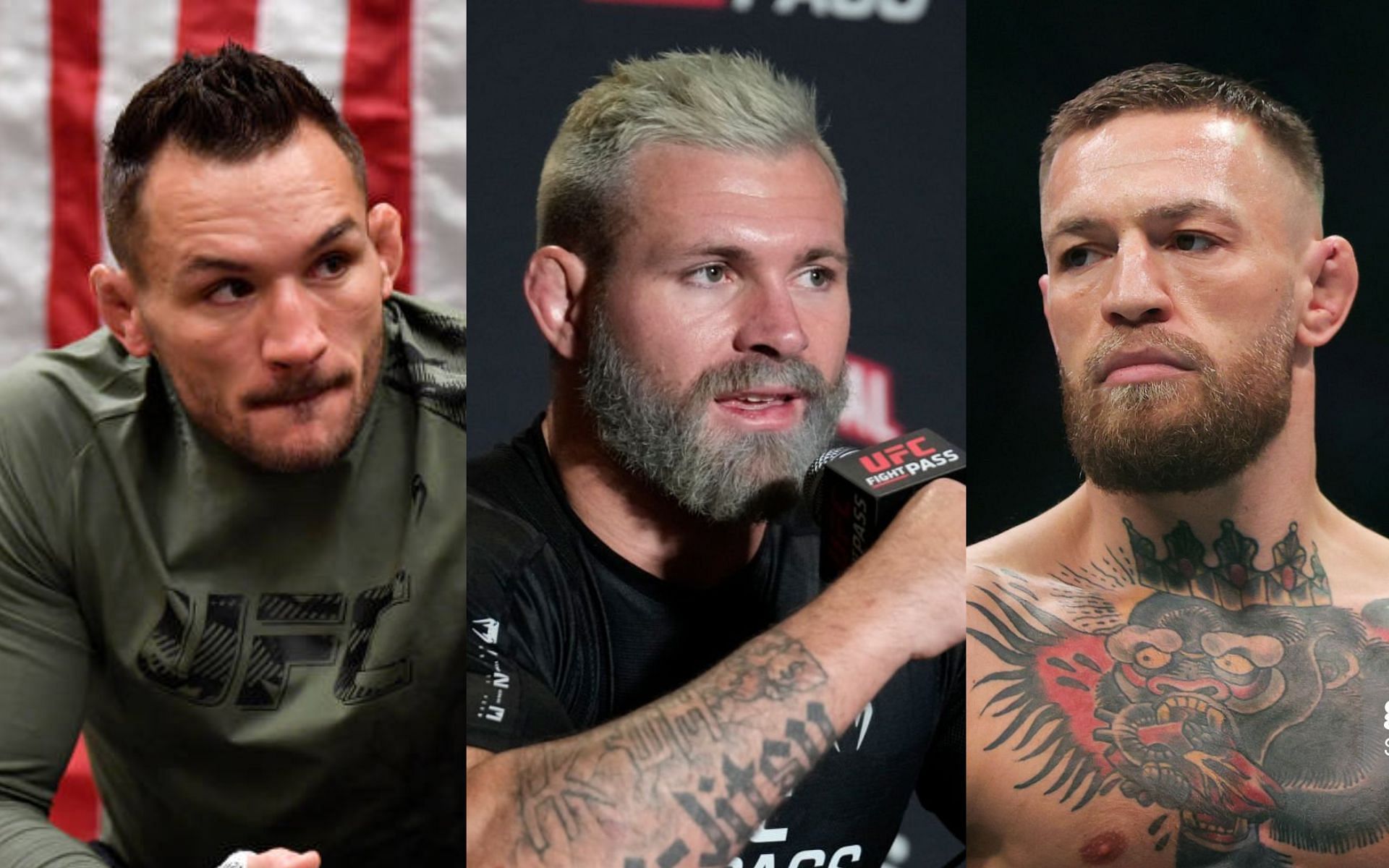 Michael Chandler (left), Gordon Ryan (middle) and Conor McGregor (right)