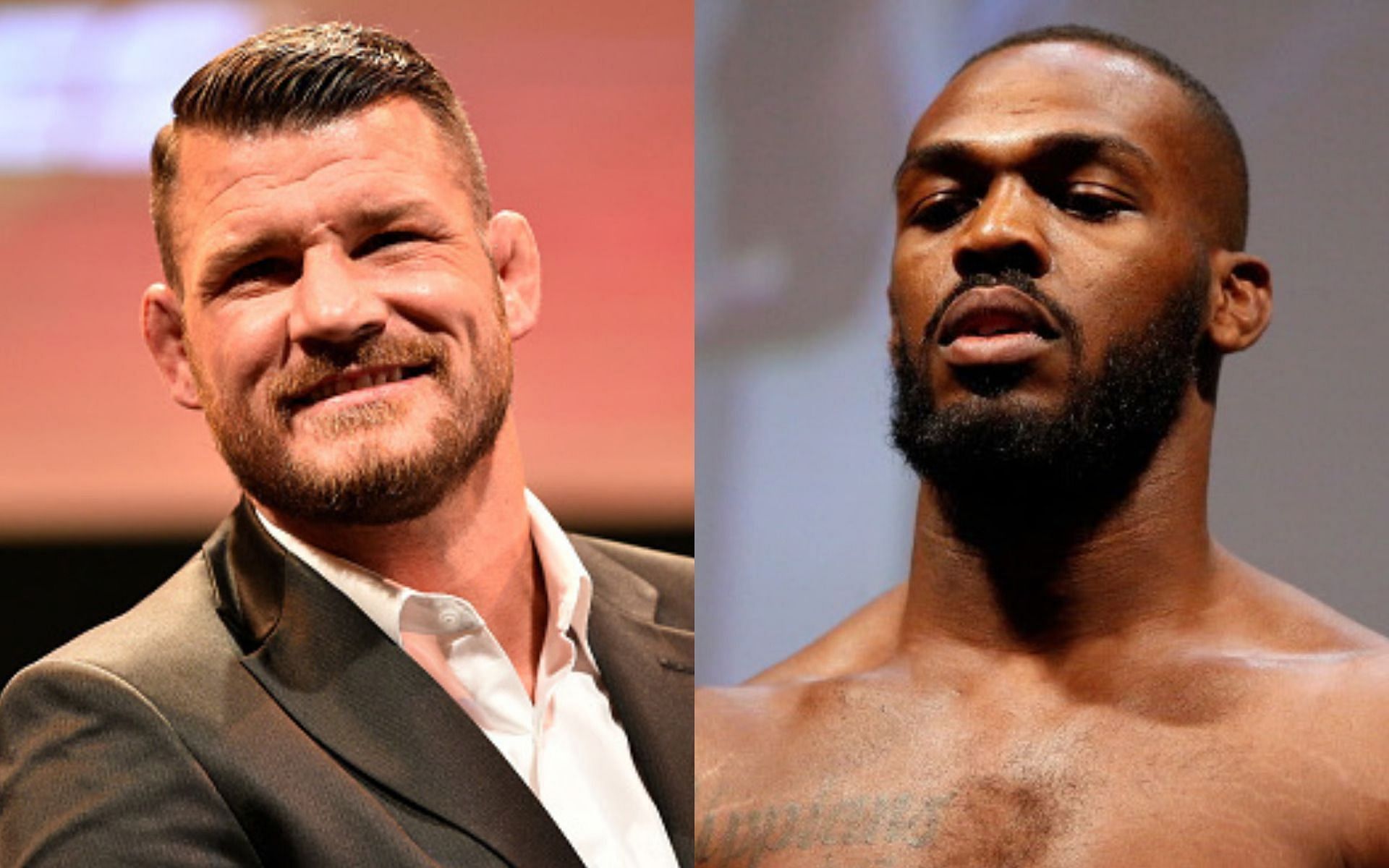 Michael Bisping (left) and Jon Jones (right)