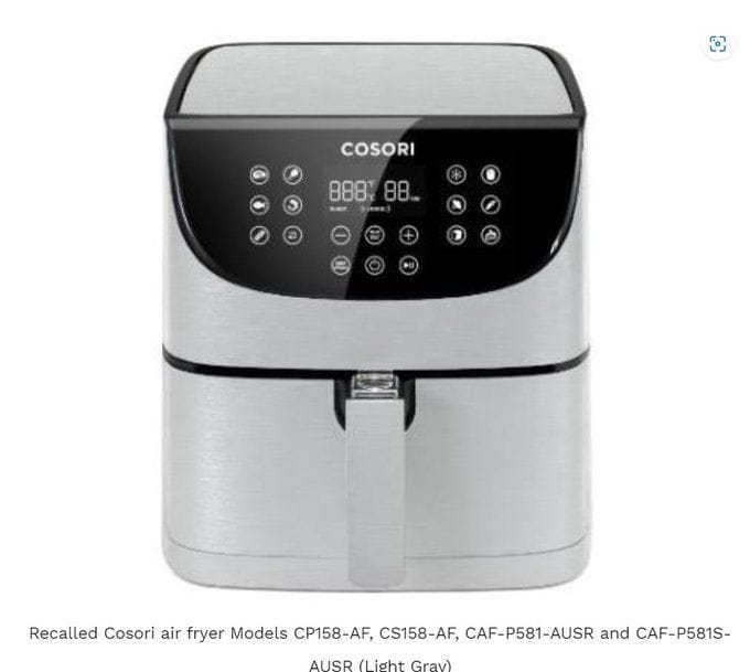 Cosori air fryer recall list Model numbers, remedy and more amid fire