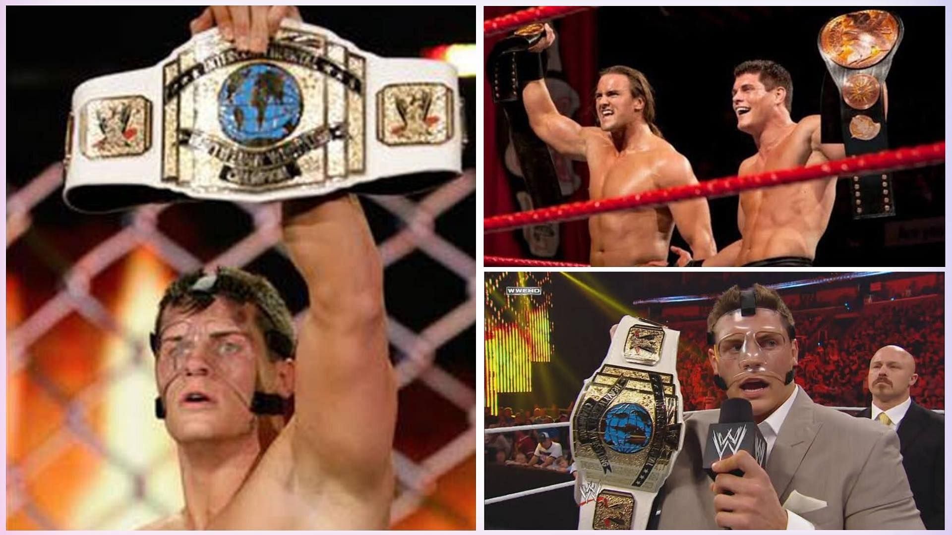 WWE Superstar Cody Rhodes and the modified version of the classic Intercontinental Championship