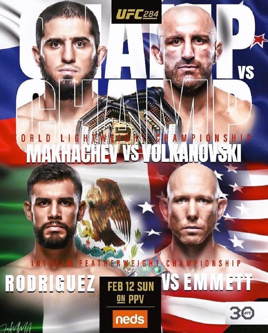 UFC 284 fan-made poster [Image via @sulimanfsmf on Twitter]