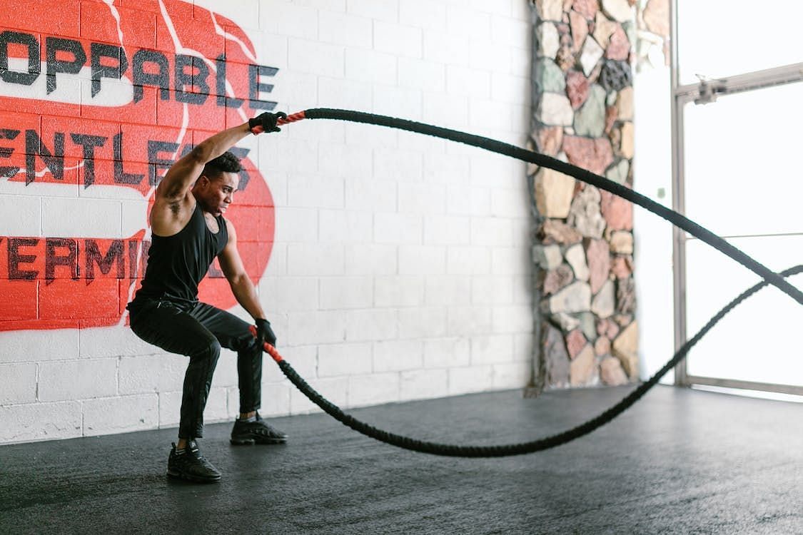 Battle ropes are a great way to increase health through cardio. (Photo via Pexels/RODNAE Productions)