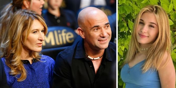 Andre Agassi and Steffi Graf's daughter Jaz Elle shows glimpses of her sporting talents