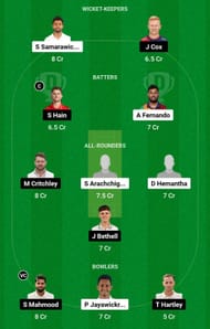 Dream11 Team for Sri Lanka A vs England Lions - 2nd Unofficial ODI.