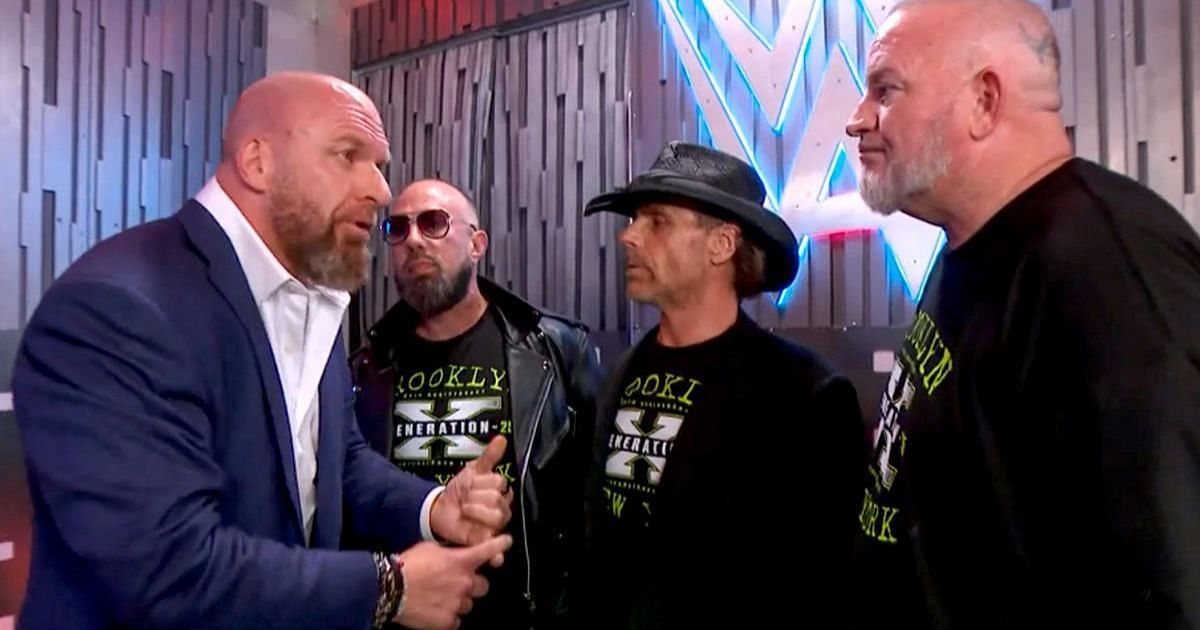 Triple H, X-Pac, Shawn Michaels, and Road Dogg.