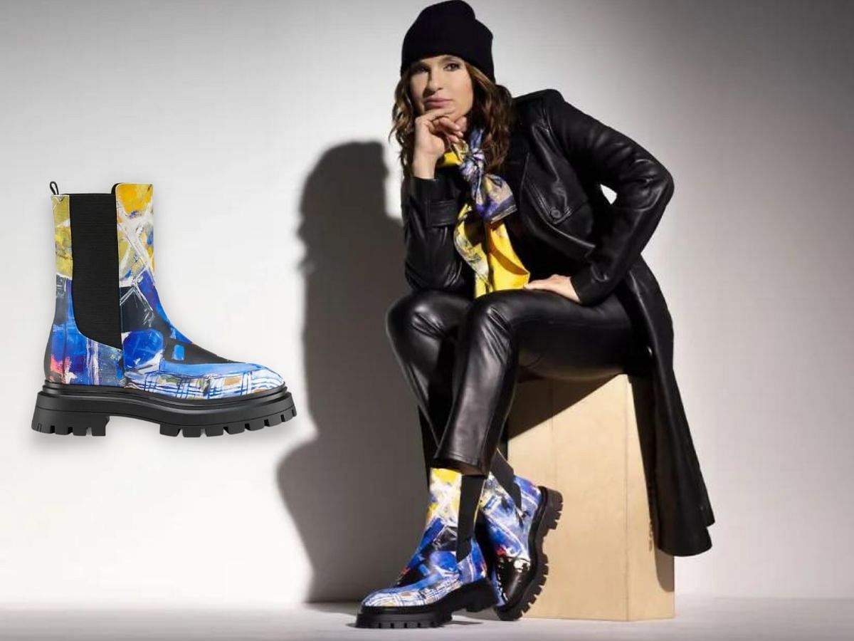 Mariska Hargitay as the model of the limited-edition footwear collection (Image via Yahoo)