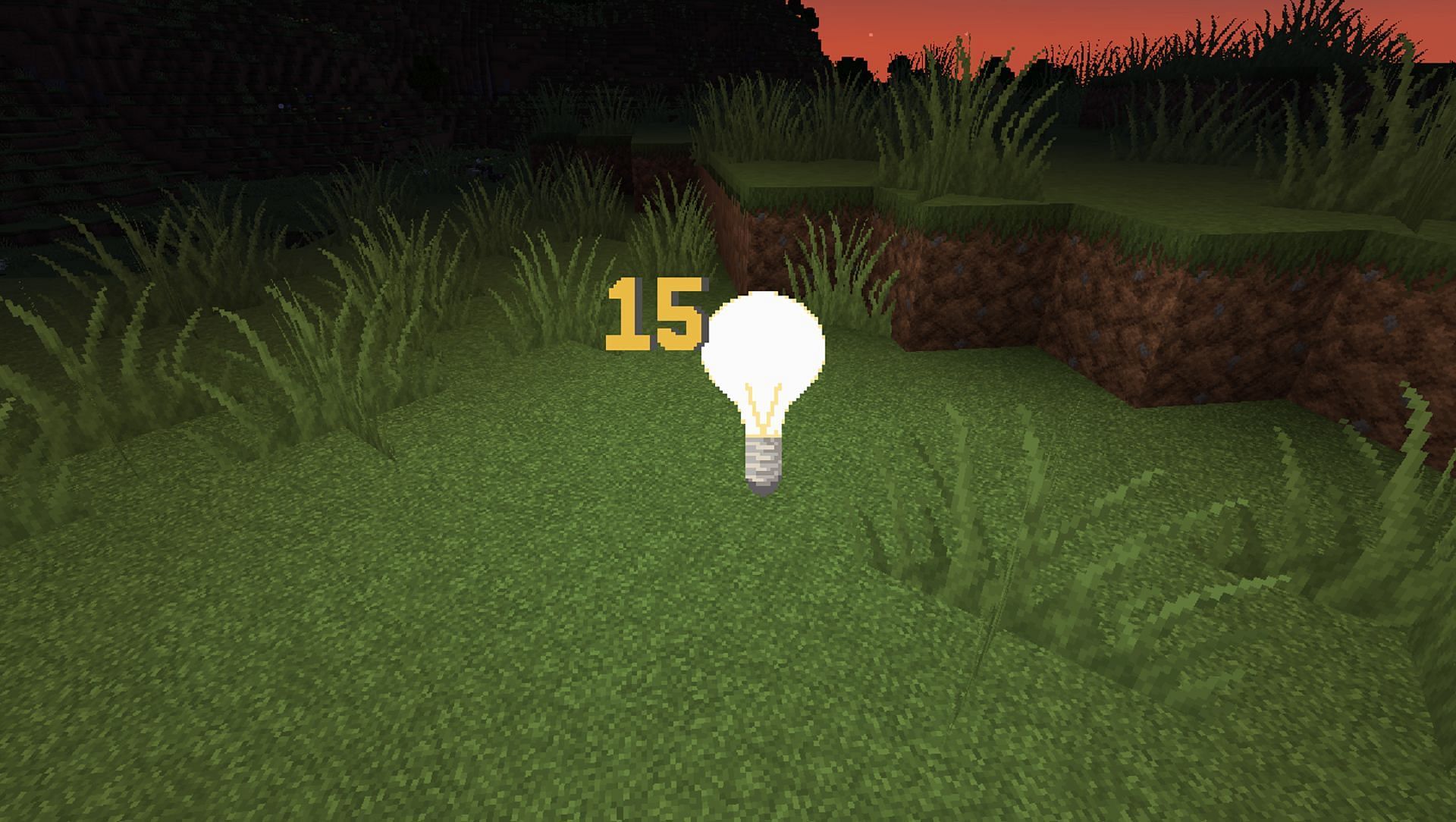 A light block placed and visible in Minecraft&#039;s Creative Mode (Image via Mojang)