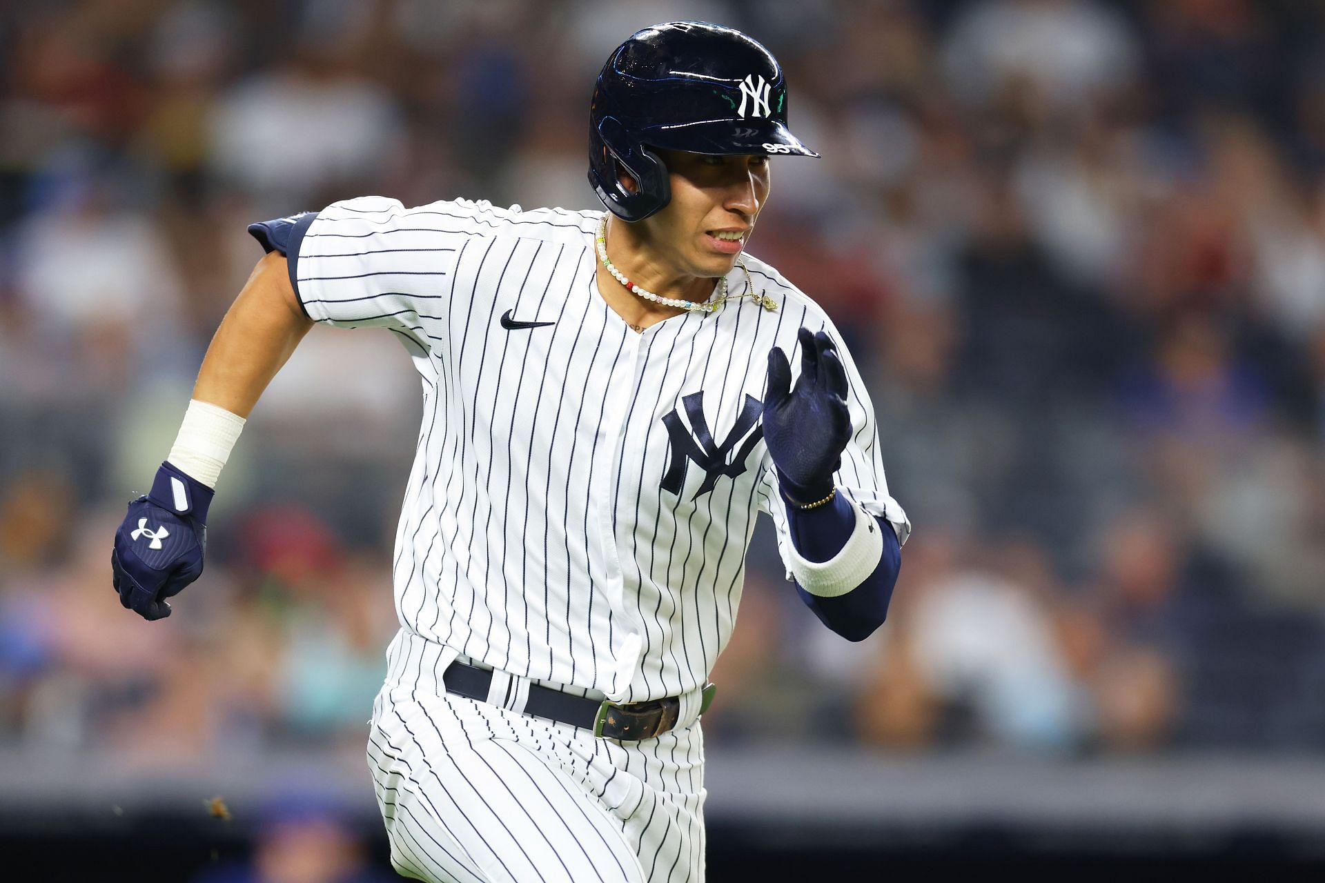 Yankees Arizona Fall League preview: Jasson Domínguez h new york yankees  uniform eads west