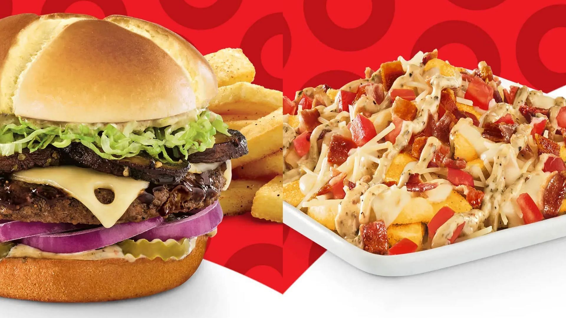 The new Tycoon Burger and Cheesy Bacon Truffle Fries (Image via Red Robin)
