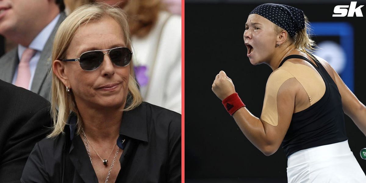 Martina Navratilova praises 18-year-old Diana Shnaider.