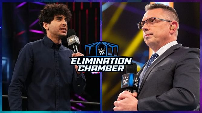 Michael Cole takes a cheeky jibe at Tony Khan at WWE Elimination Chamber