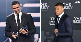WATCH: Kylian Mbappe’s cold reaction to Emi Martinez’s speech during FIFA award ceremony after World Cup rivalry