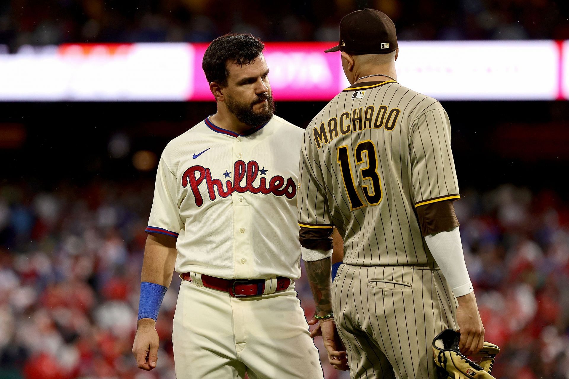 Manny Machado with Kyle Schwarber