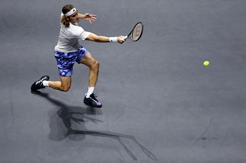 Stefanos Tsitsipas in action at the ABN AMRO Open