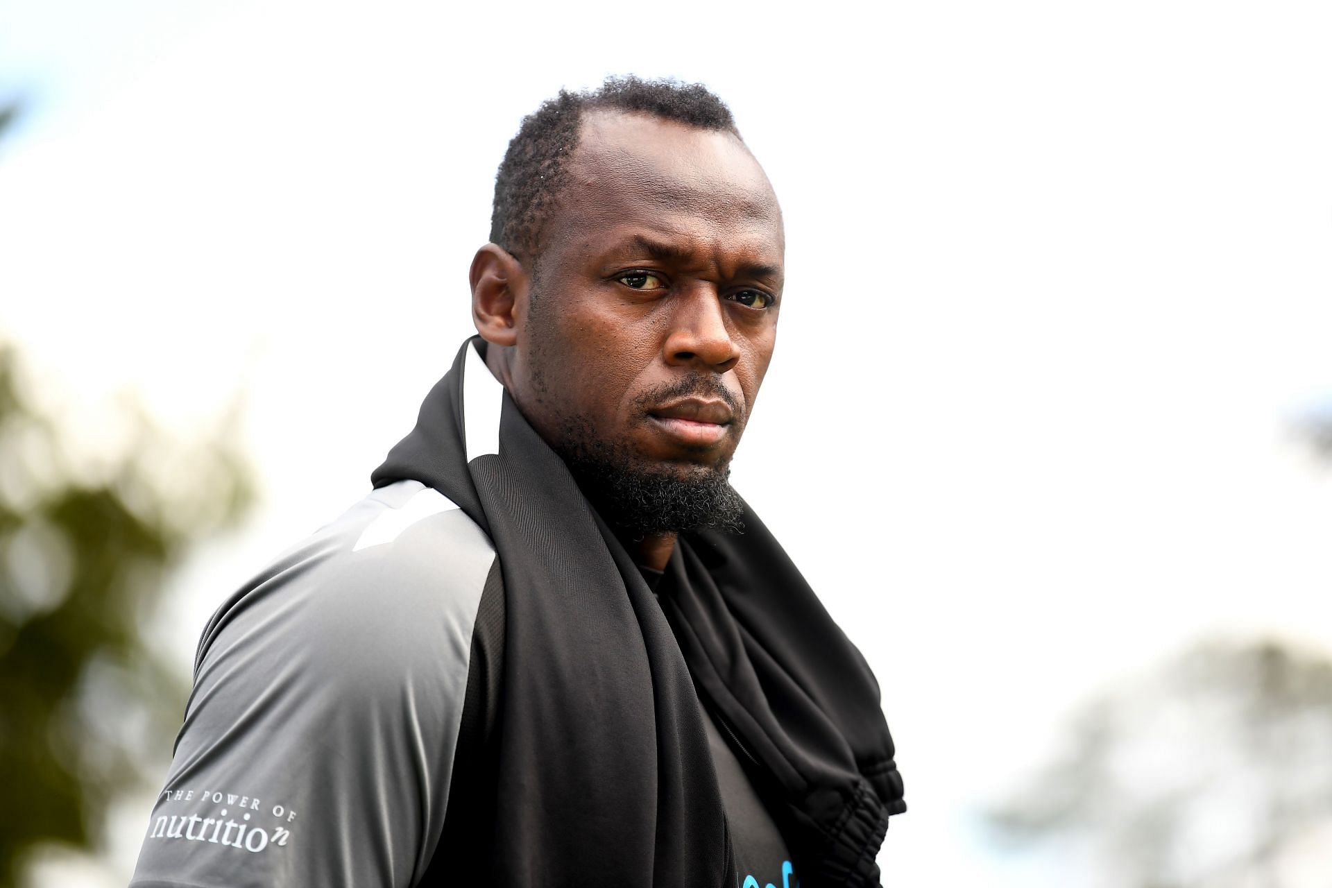 Usain Bolt oarrives during a Soccer Aid for Unicef 2022 Training Session at Champneys Tring