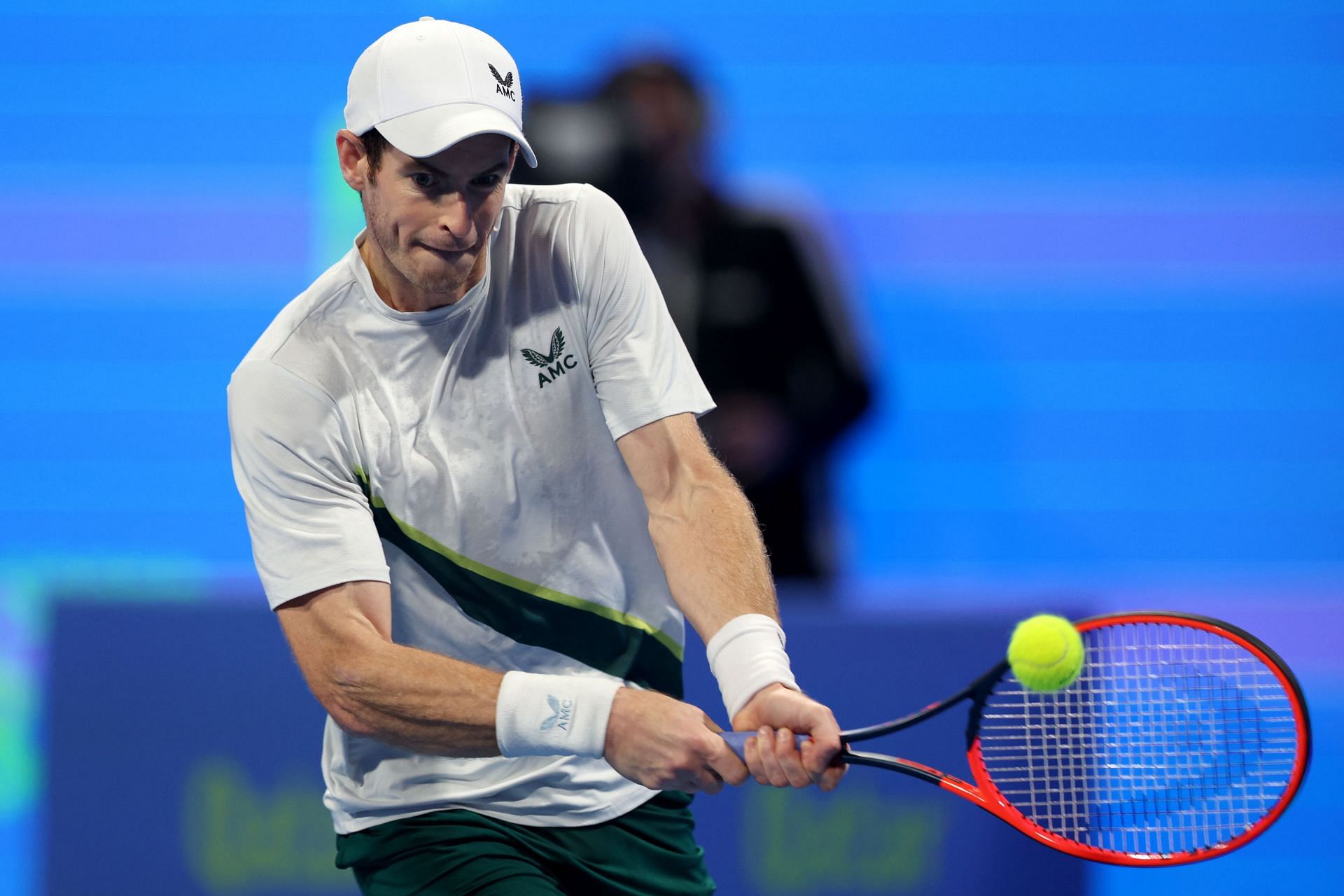Andy Murray in action at the 2023 Qatar Open.