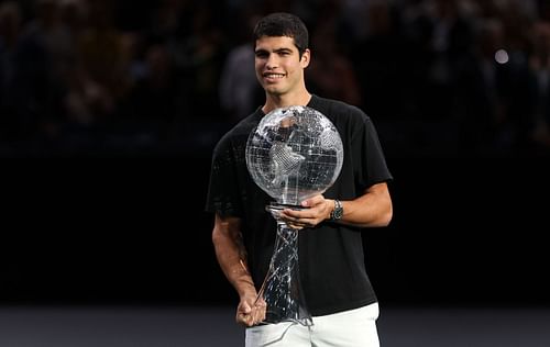 Carlos Alcaraz at the 2022 Paris Masters.