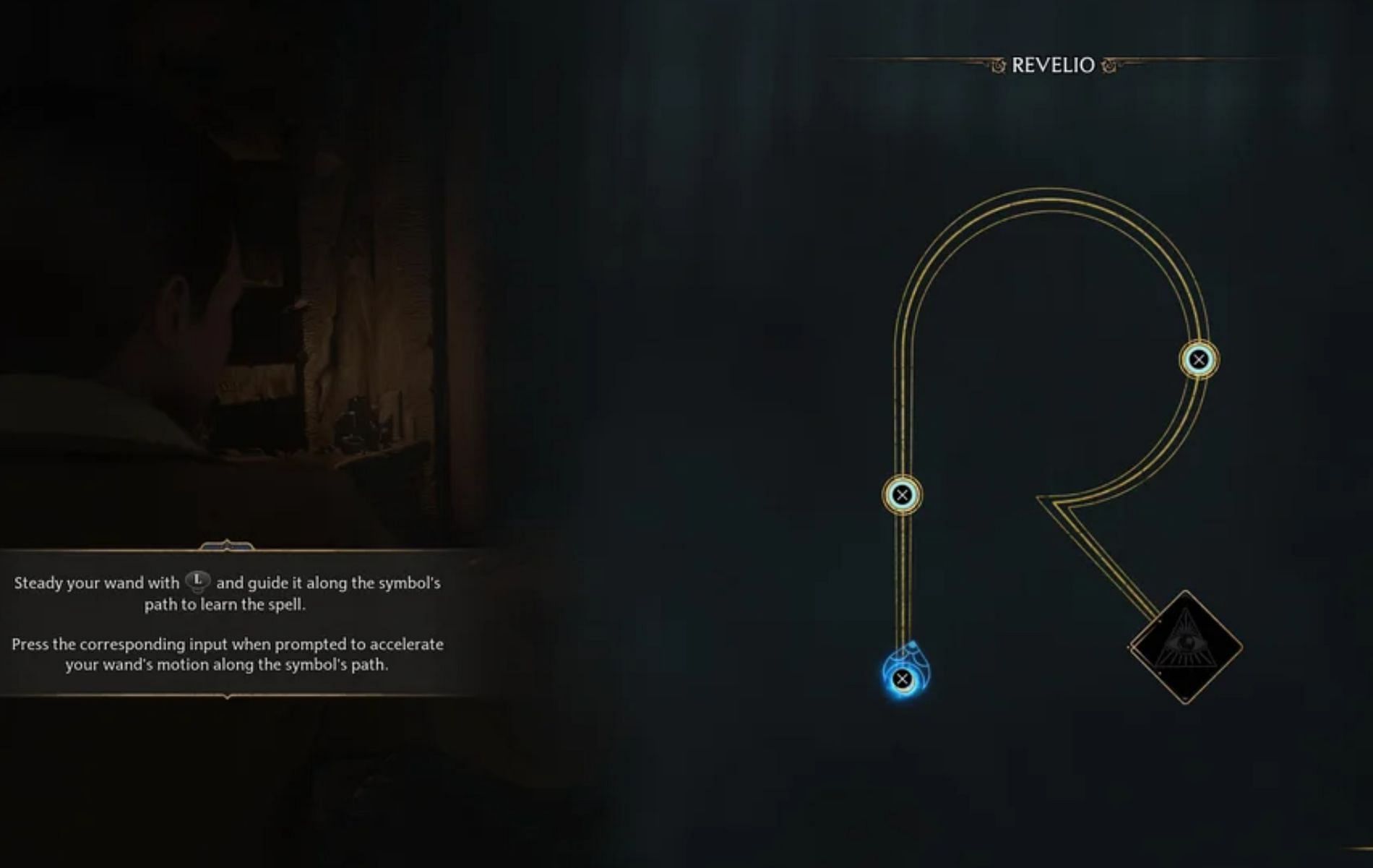 The Revelio is the first spell players get to learn in Hogwarts Legacy (Image via Warner Bros. Games)