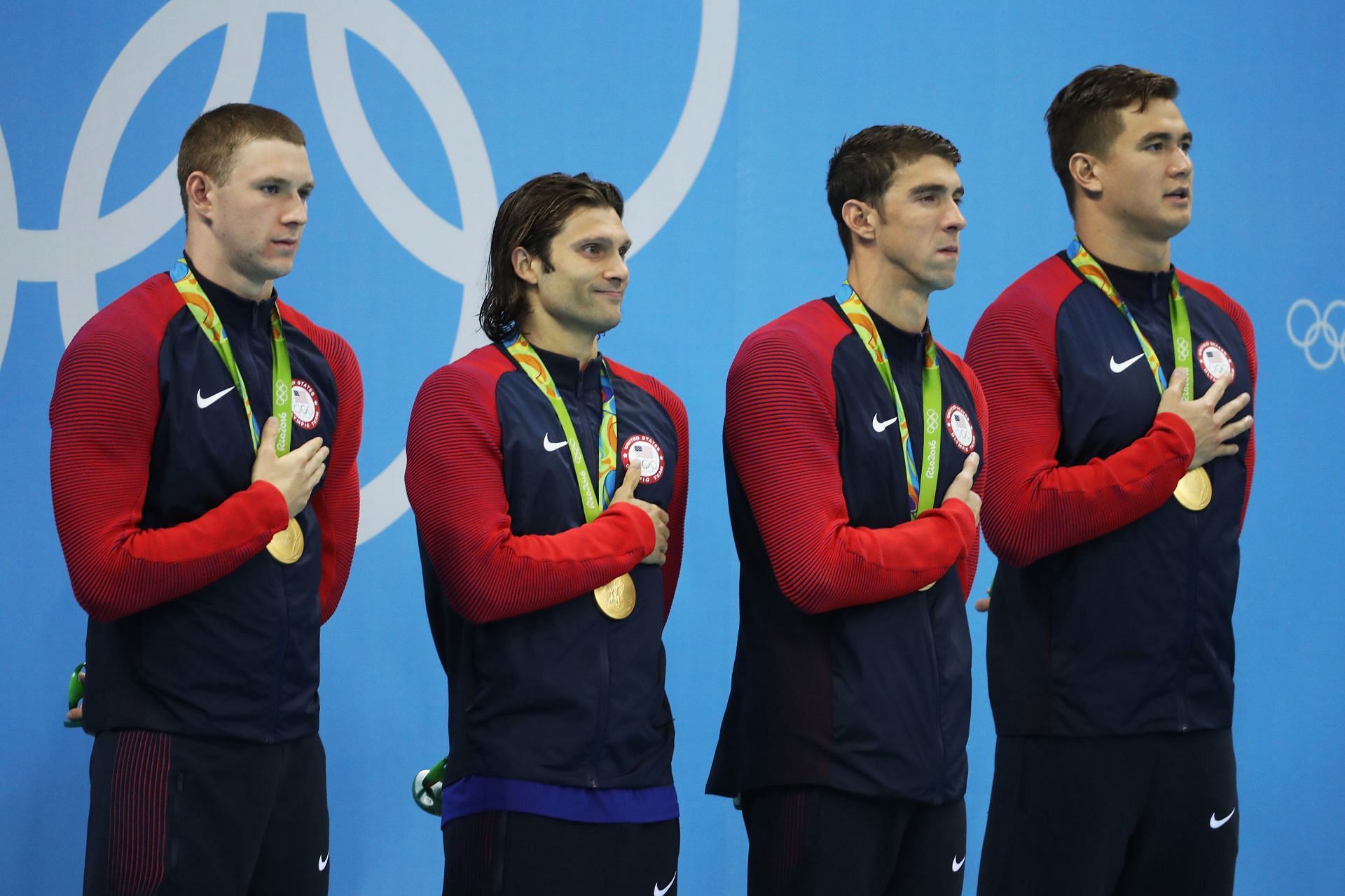 Team USA and Michael Phelps at the 2016 Rio Olympics