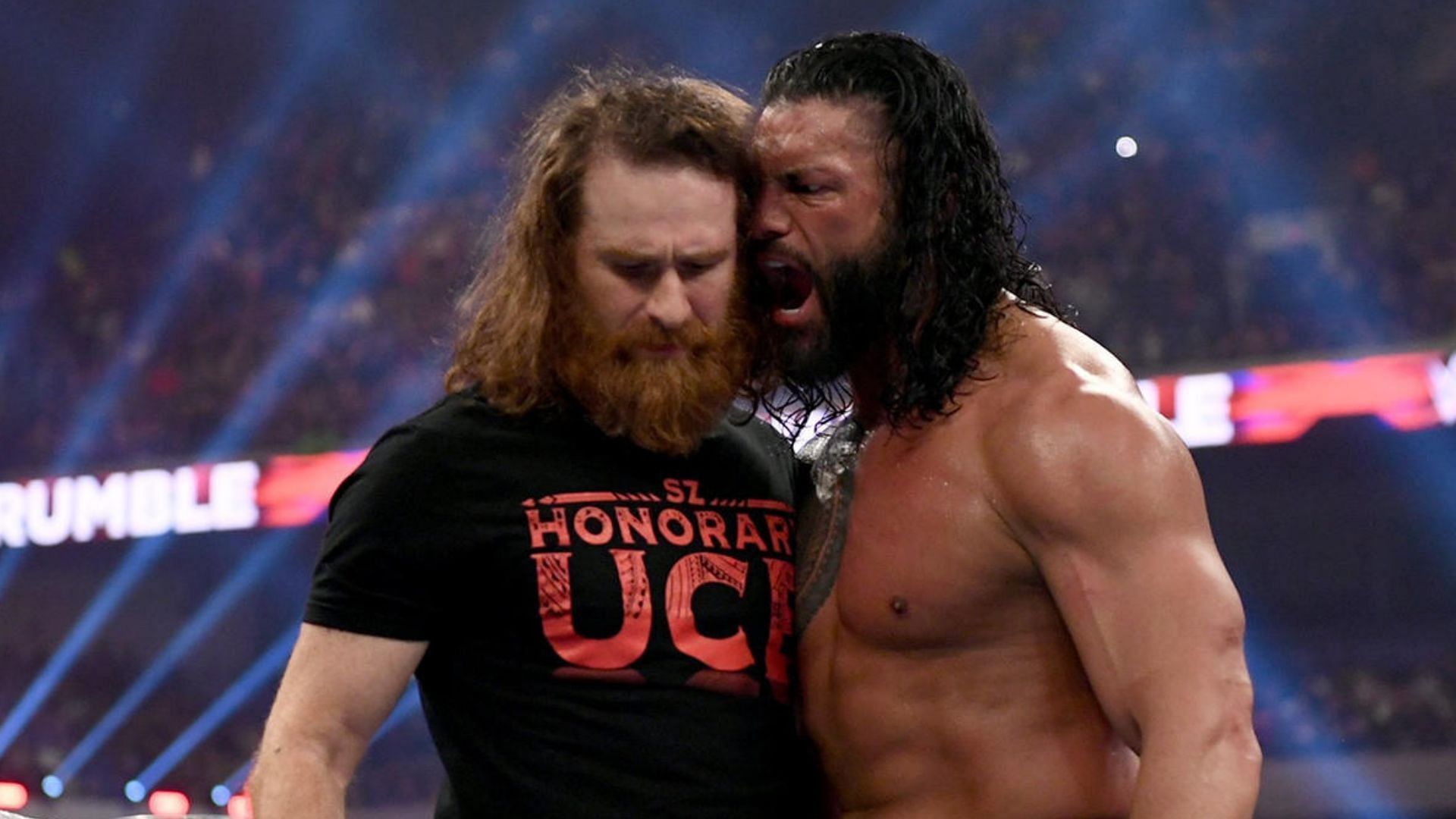 Roman Reigns and Sami Zayn at Royal Rumble 2023!