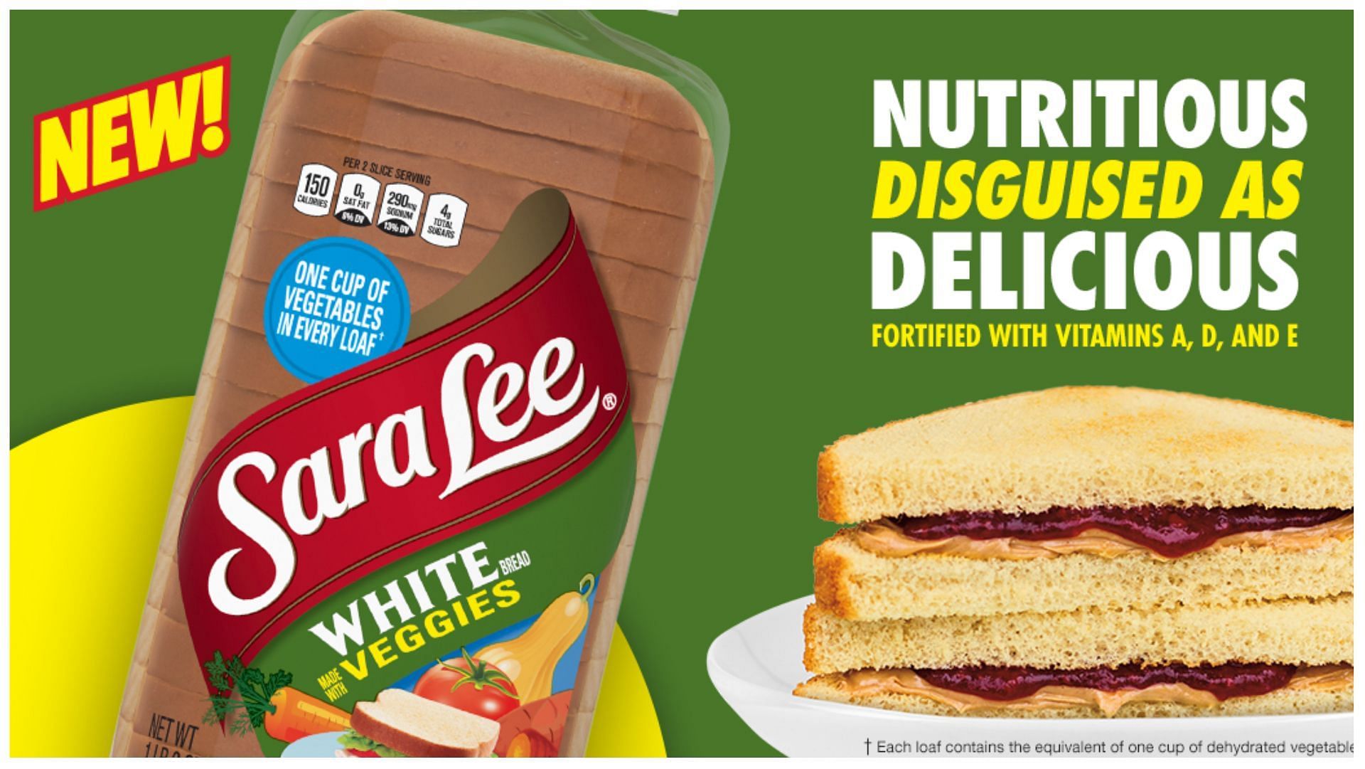 All you need to know about Sara Lee's new White Bread with Veggies