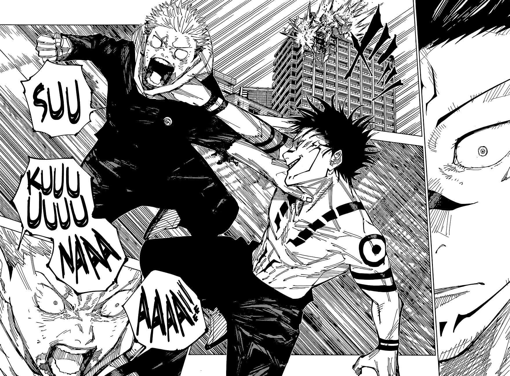 Yuji vs Sukuna (Image via Gege Akutami/Shueisha)