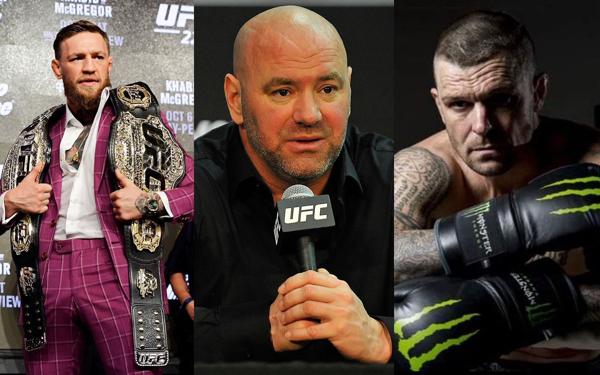 Conor McGregor (left), Dana White (centre), John Wayne Parr (right) [Image courtesy of @johnwayneparr on Instagram]