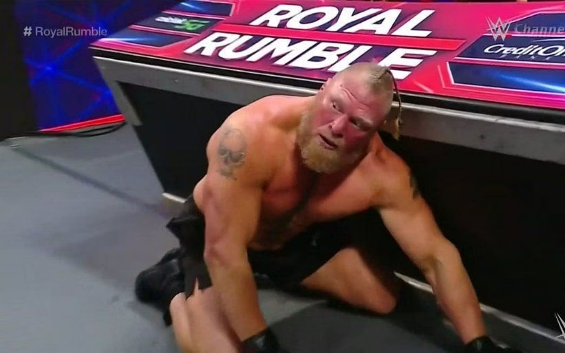 Brock Lesnar was eliminated shockingly quick in the Royal Rumble