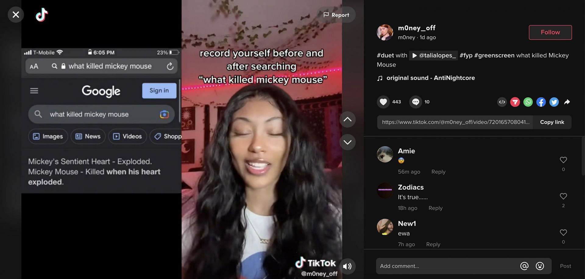 TikTok users searched about the reason behind the Walt Disney&#039;s character&#039;s alleged death, which left them startled. (Image via TikTok)