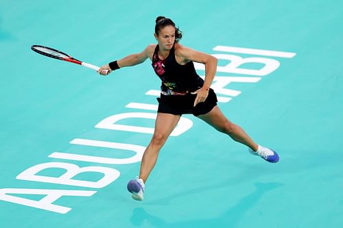 Daria Kasatkina in action at the Abu Dhabi Open