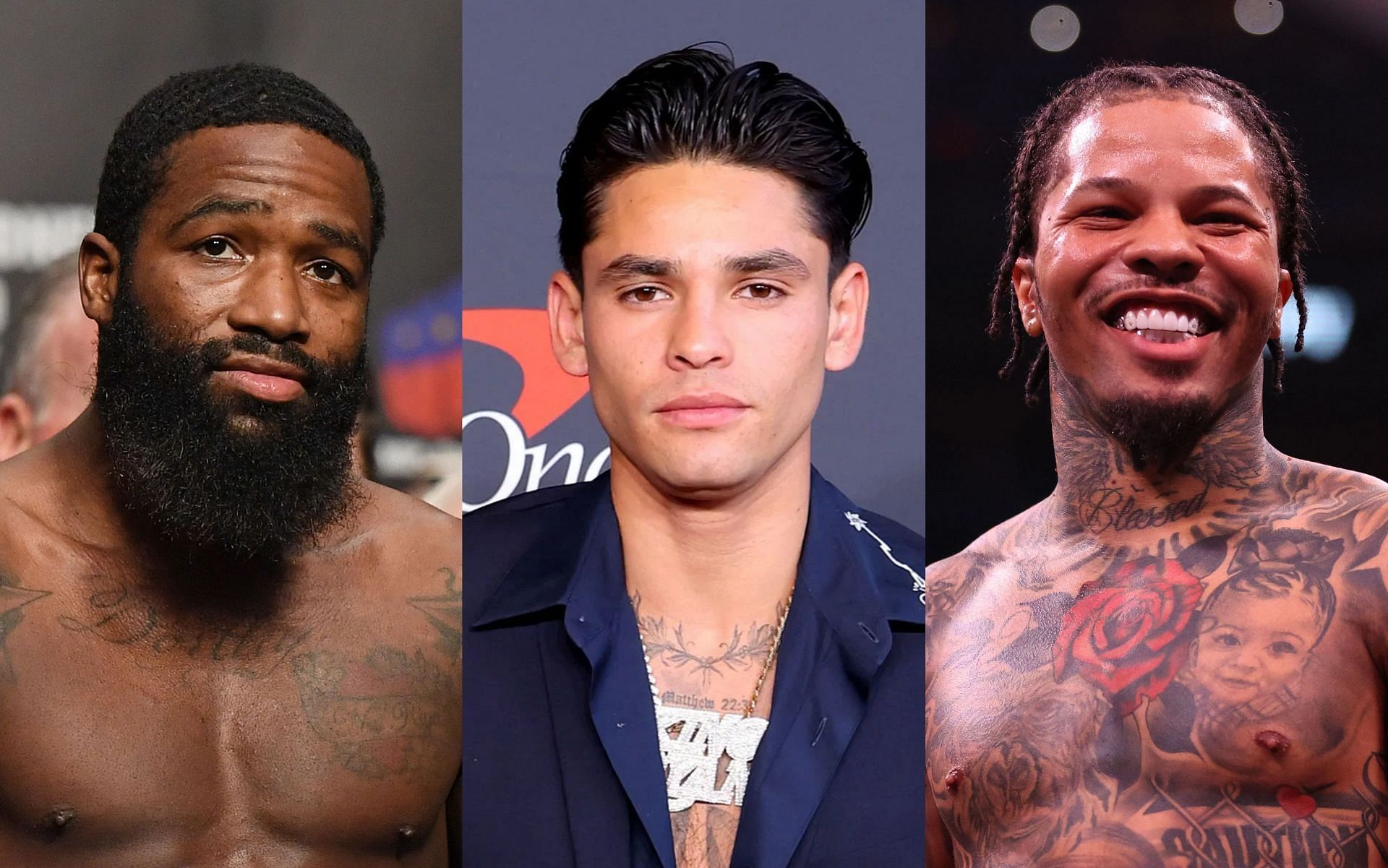 Adrien Broner (L), Ryan Garcia (M), and Gervonta Davis (R).