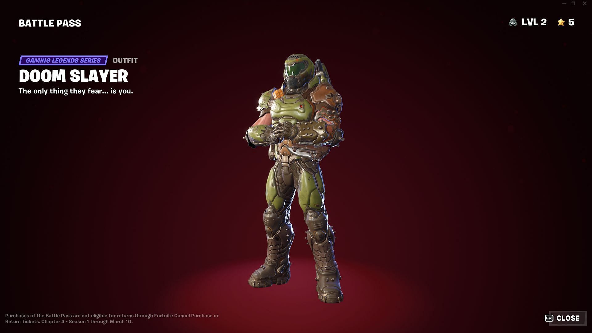 Doom Slayer is an excellent Fortnite skin (Image via Epic Games)