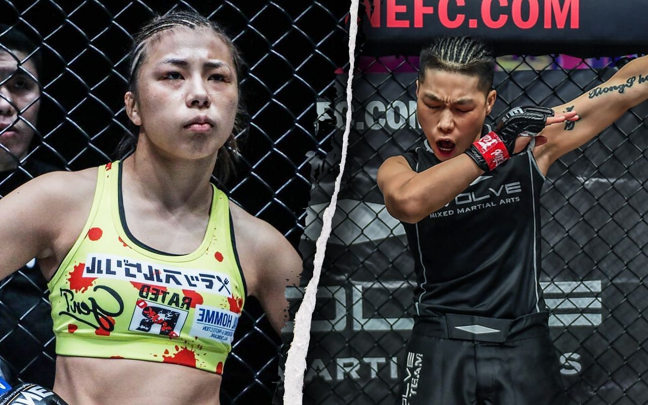 Ayaka Miura (L) / Xiong Jing Nan (R) -- Photo by ONE Championship