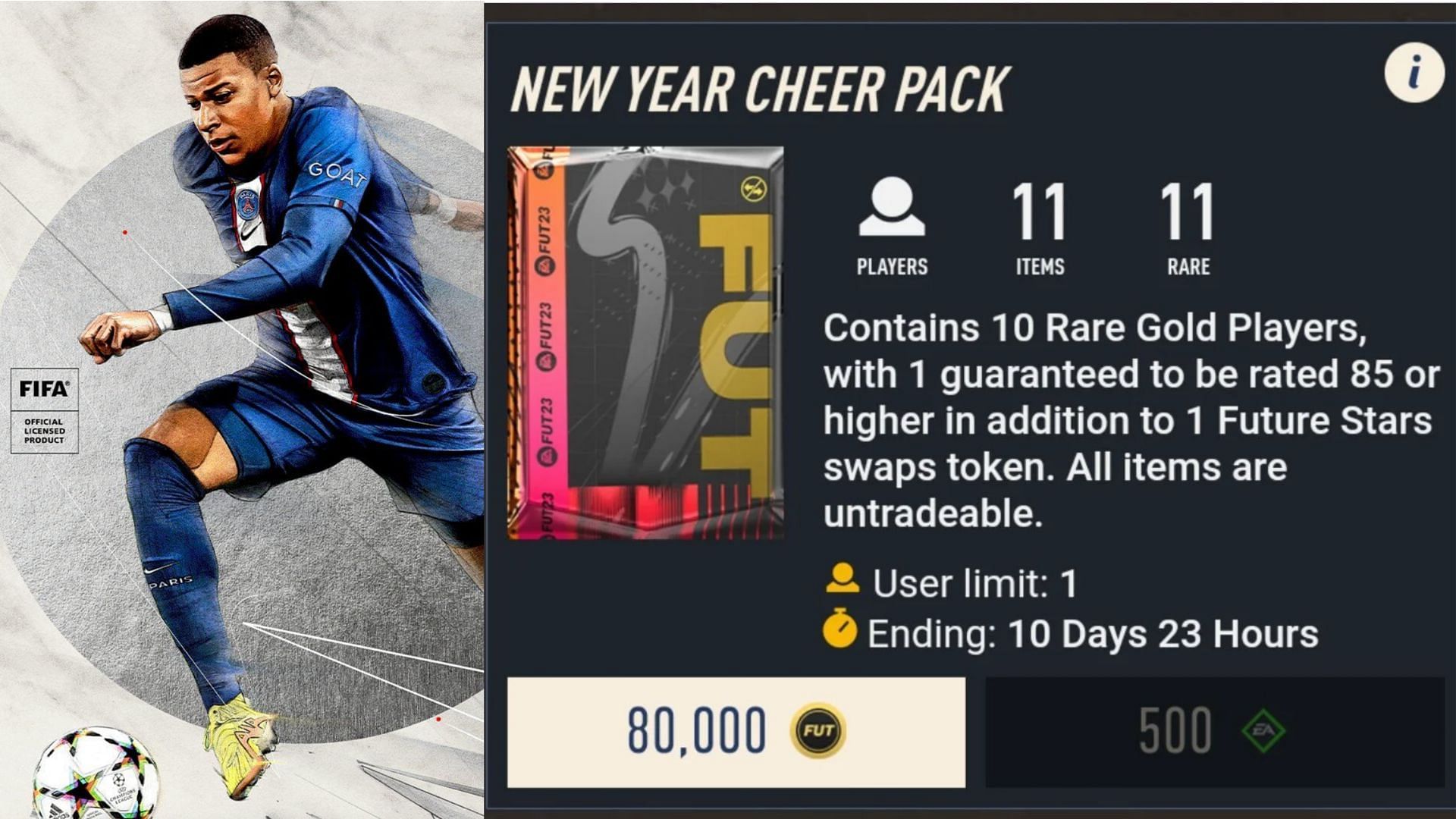 The New Year Cheer Pack was launched in February (Images via EA Sports)