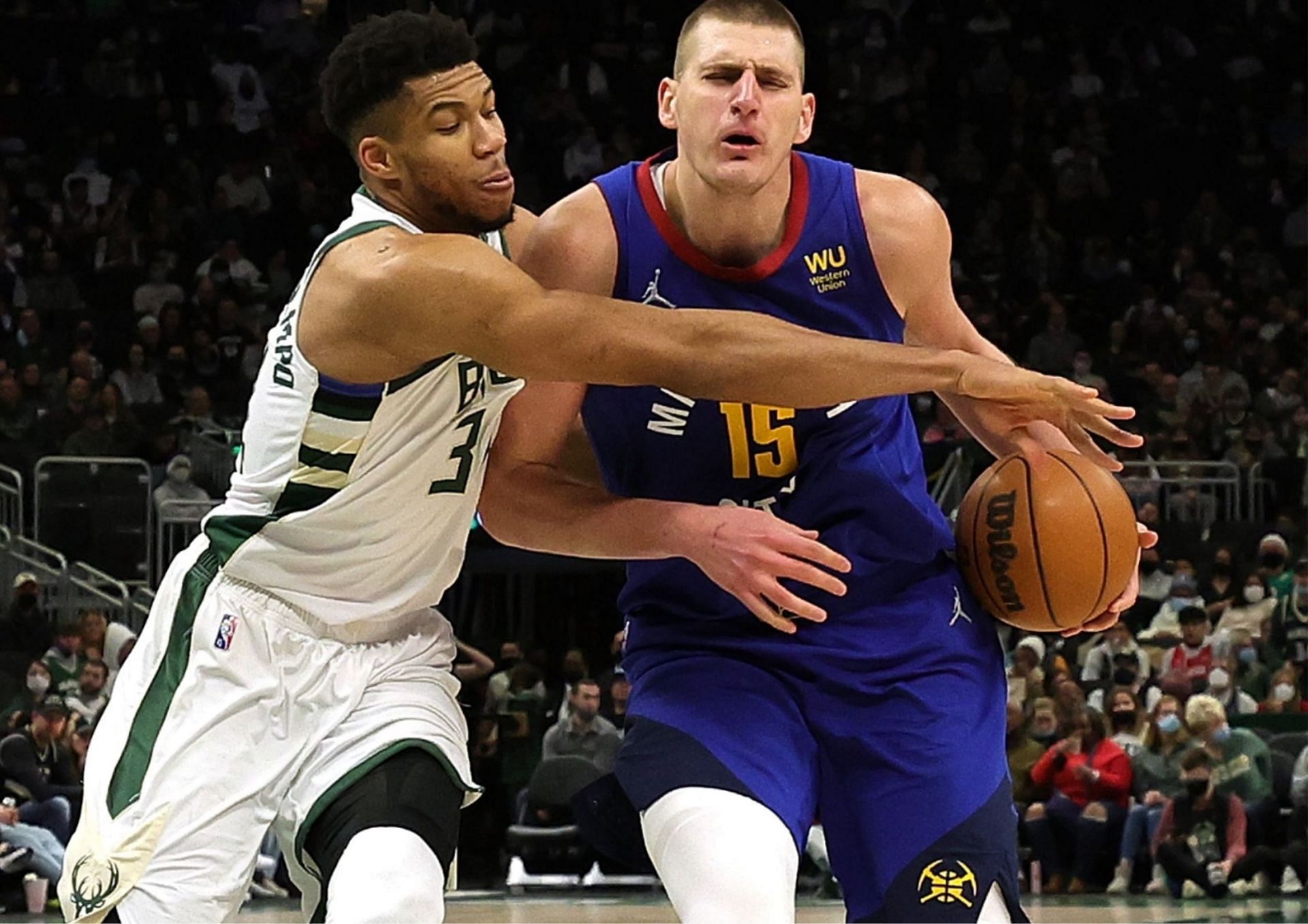 Giannis Antetokounmpo and Nikola Jokic could have a mouth-watering clash in the NBA Finals. [photo: Sporting News]