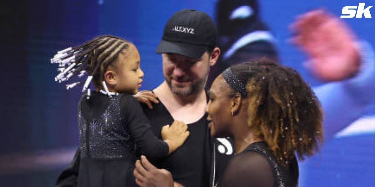 Serena Williams with husband Alexis Ohanian and daughter Olympia