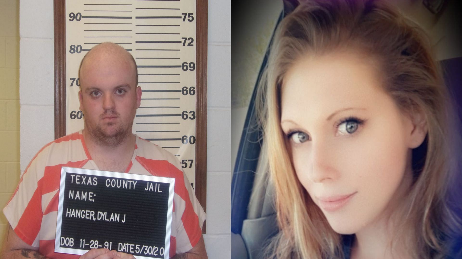 31-year-old Dylan J Hanger (left) sentenced for murdering 29-year-old Brittany Gorman (right). (Images via National Parl Service and Facebook/Brittany Gorman)