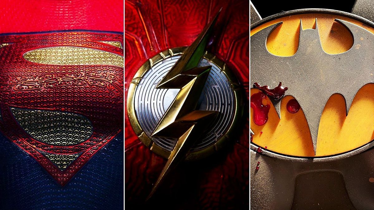 Barry Allen, Supergirl, and Batman Logos (Image via DC)