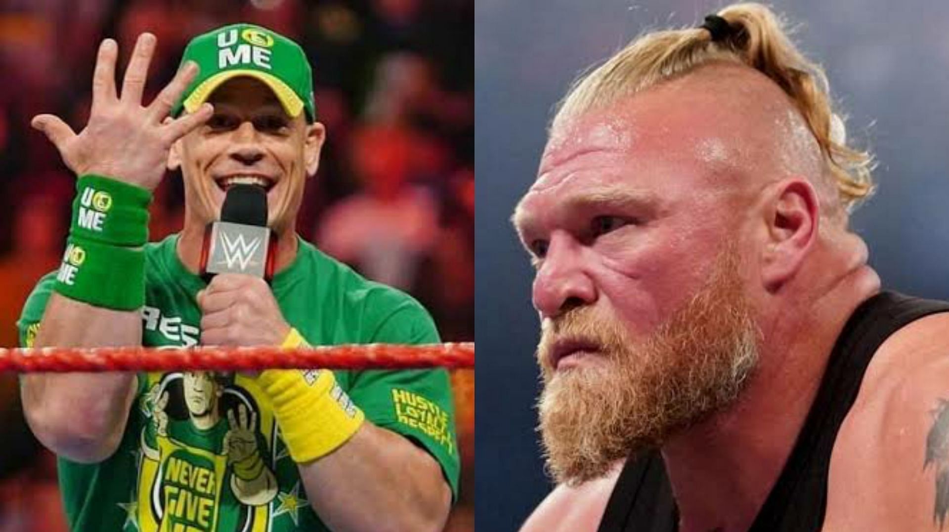 John Cena (left); Brock Lesnar (right) 