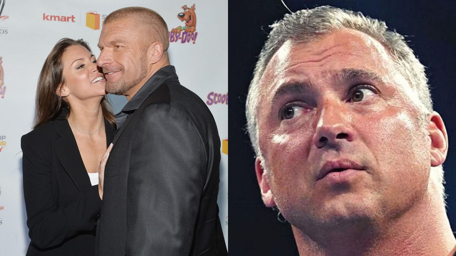 Stephanie McMahon with WWE CCO Triple H (left) and Shane McMahon (right)