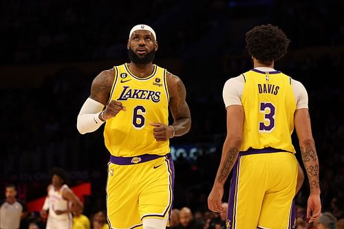 LA Lakers stars LeBron James and Anthony Davis