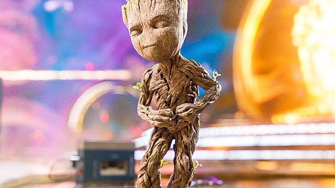 Baby Groot charms the audience with his adorable dance moves in the opening scene (Image via Marvel Studios)