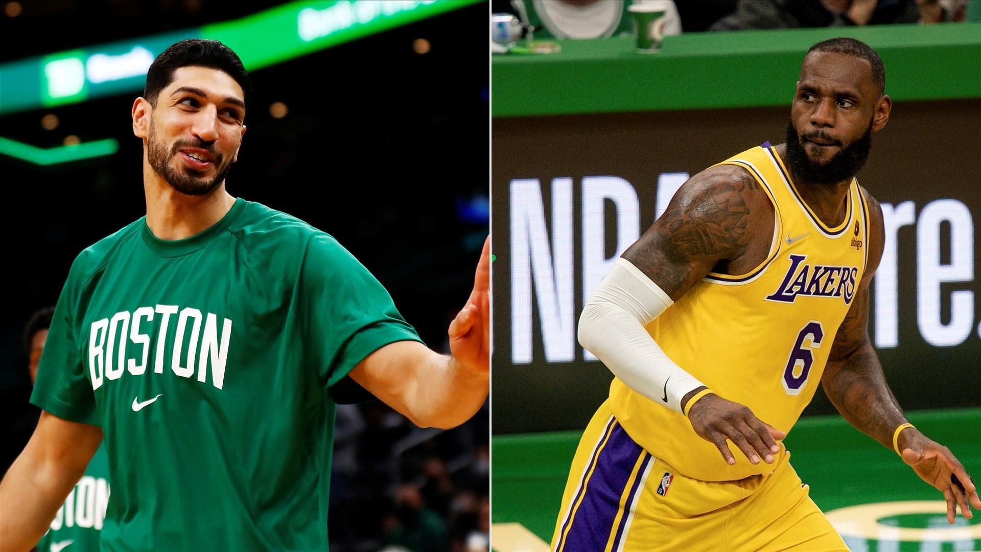 Enes Kanter Freedom Stayed Quiet When LeBron James Spoke To The Celtics  Bench And Gave Him An Opportunity To Say Something - Fadeaway World