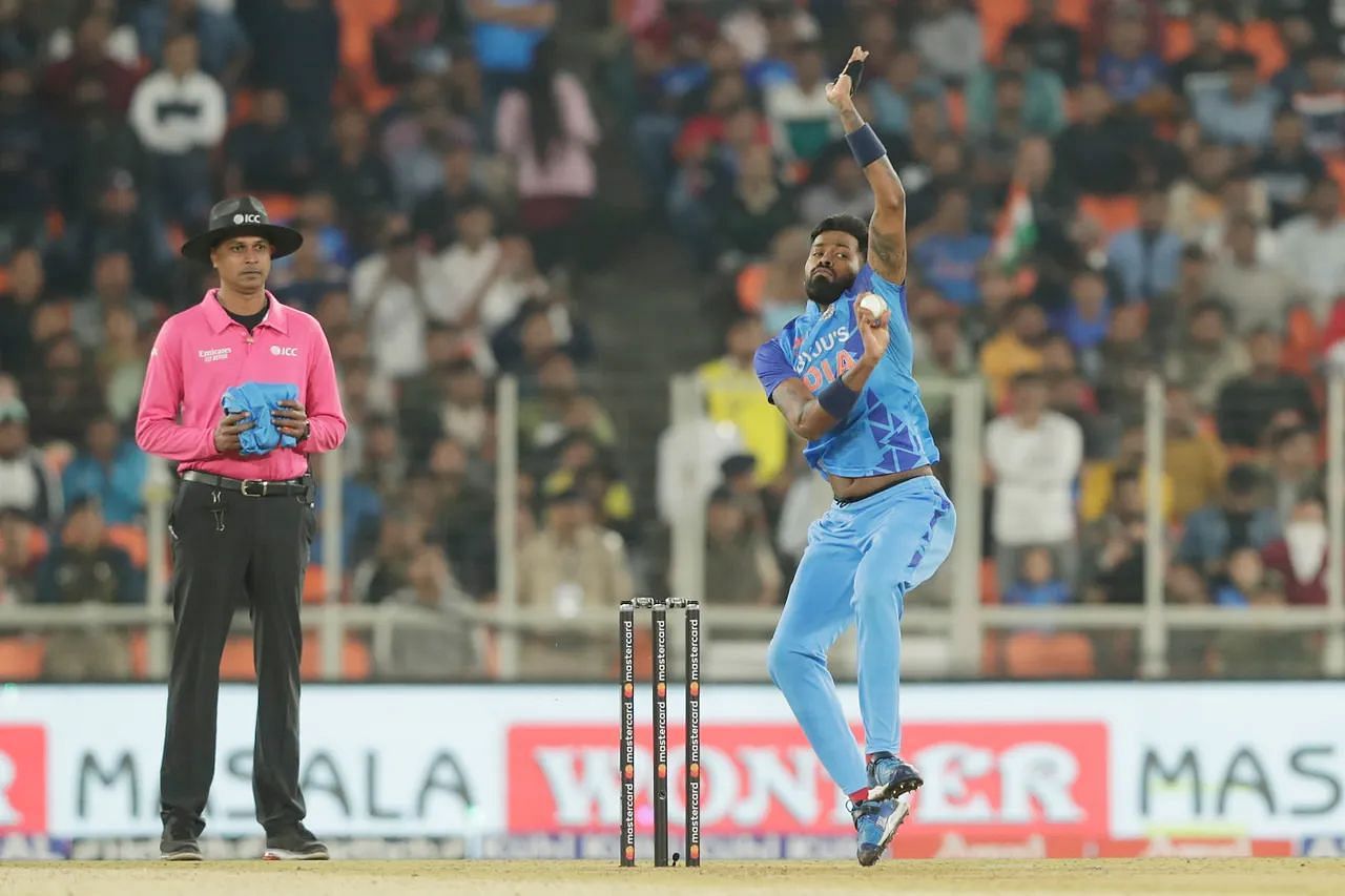 Hardik Pandya picked up four wickets in the third T20I against New Zealand. [P/C: BCCI]
