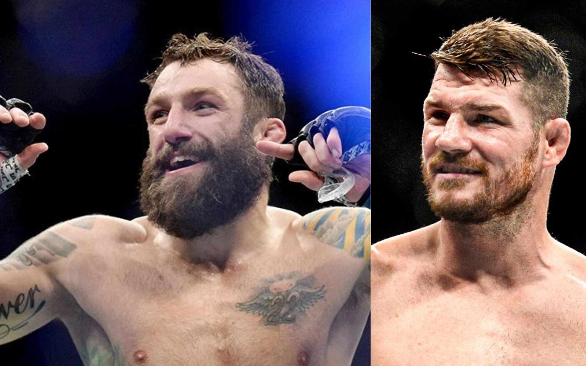 Michael Chiesa [Left] Michael Bisping [Right] [Images courtesy: @mma_kings and @LaSeuer_off (Twitter)]